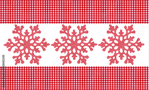 Rot Karierter Stoff mit Sternen