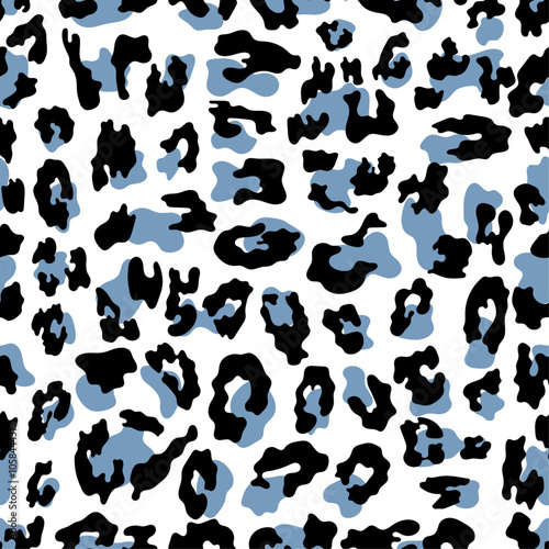 Black and blue leopard pattern seamless background and printing or home decorate and more.