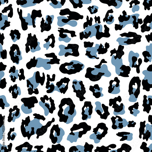 Black and blue leopard pattern seamless background and printing or home decorate and more.