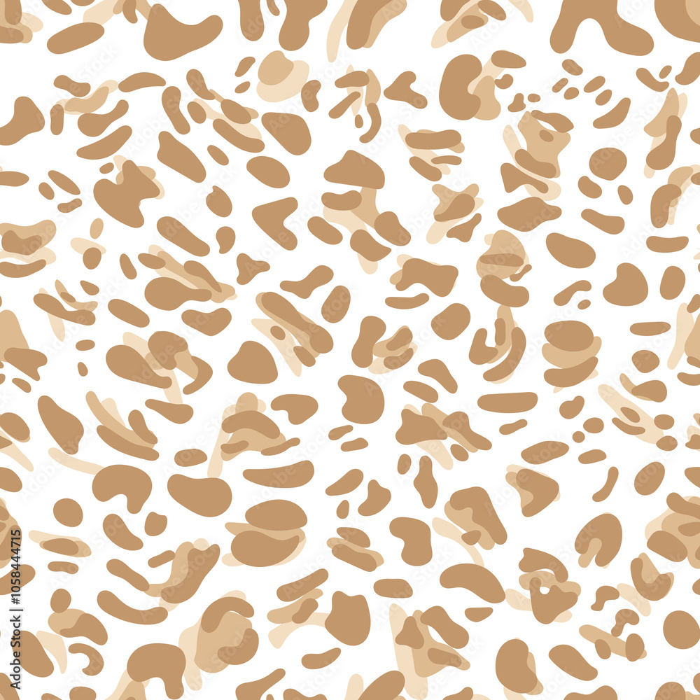 Brown Leopard print pattern animal seamless. 