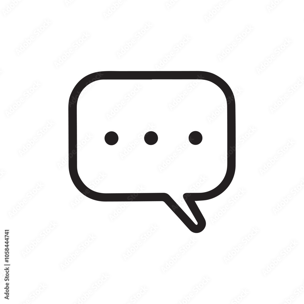 Chat icon on white Chat icon on white