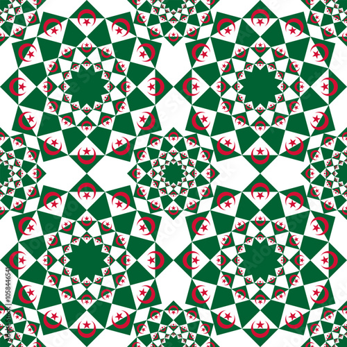 algeria pattern. star mandala background. vector illustration