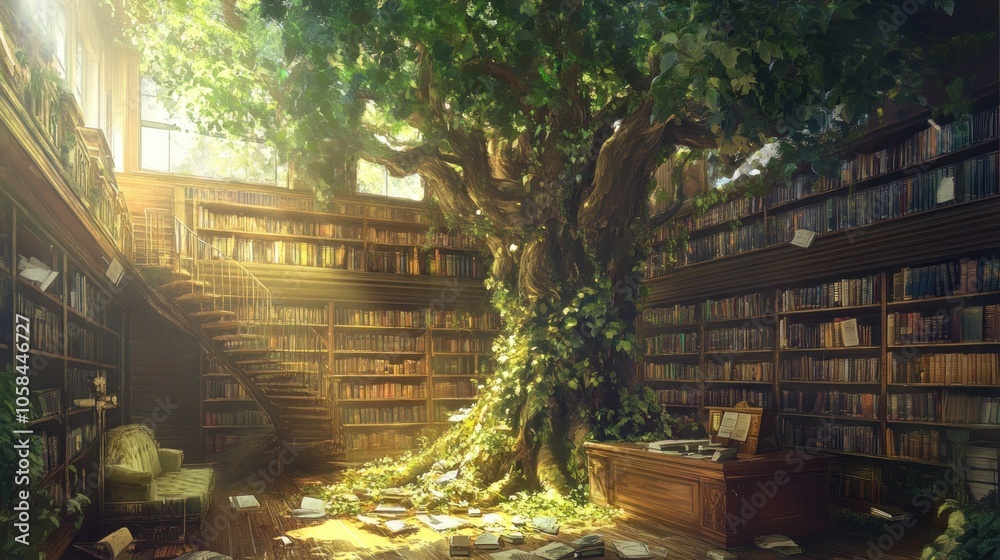 The Library Tree: Where knowledge blossoms The Library Tree: Where knowledge blossoms