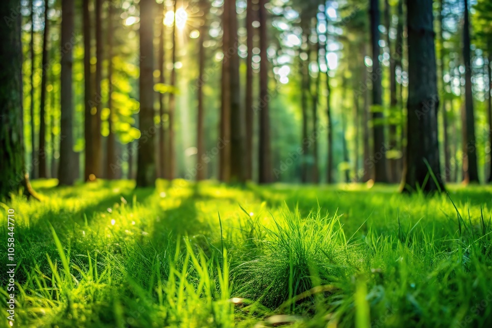 High quality seamless texture of green grass in a forest setting, shot from a low angle High quality seamless texture of green grass in a forest setting, shot from a low angle