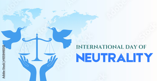 Campaign or celebration banner for international day of neutrality