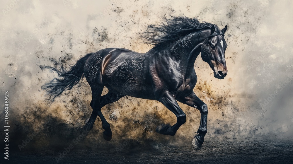 Black Stallion in Motion Black Stallion in Motion