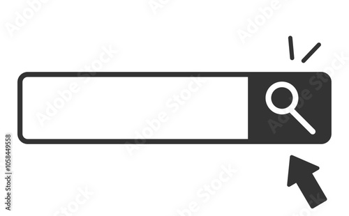 シンプルな検索窓のイラスト