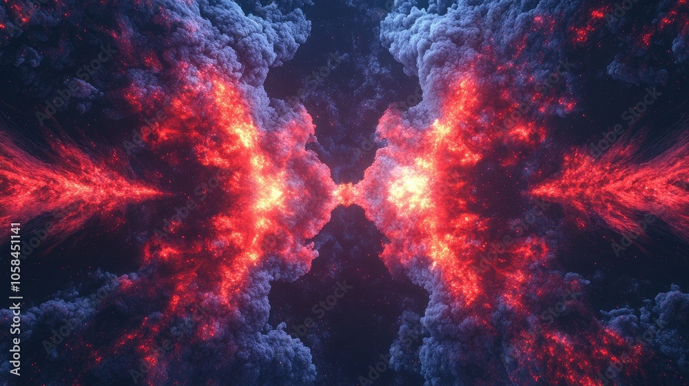 Cosmic Explosion of Colorful Nebulae in Space Cosmic Explosion of Colorful Nebulae in Space