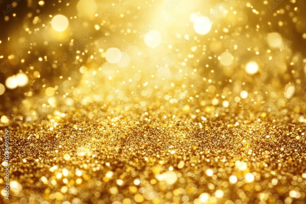 A shimmering golden background with sparkling particles and bokeh effects. A shimmering golden background with sparkling particles and bokeh effects.