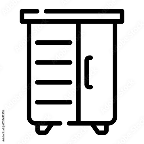 cupboard Line Icon
