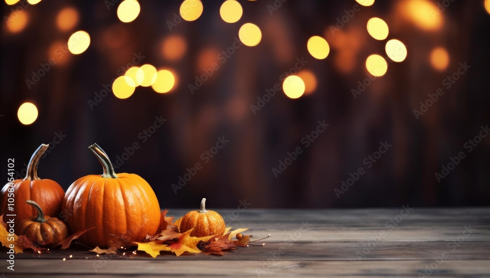 Nature Close-Up, Pumpkins and Leaves on Table
Nature Close-Up, Pumpkins and Leaves on Table