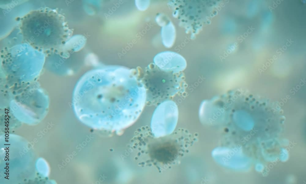 Microscopic view of Bacteria and Microorganisms. Generative AI Microscopic view of Bacteria and Microorganisms. Generative AI