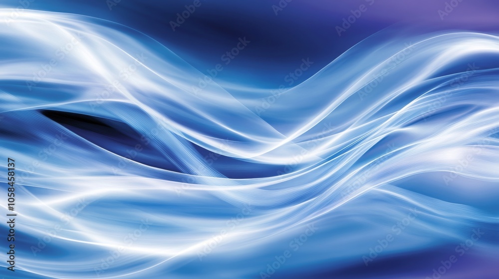 Fototapeta premium Serene Abstract Blue Wave Background