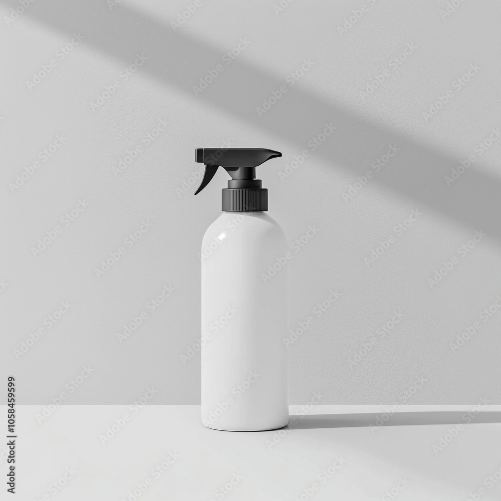Blank white spray bottle mockup