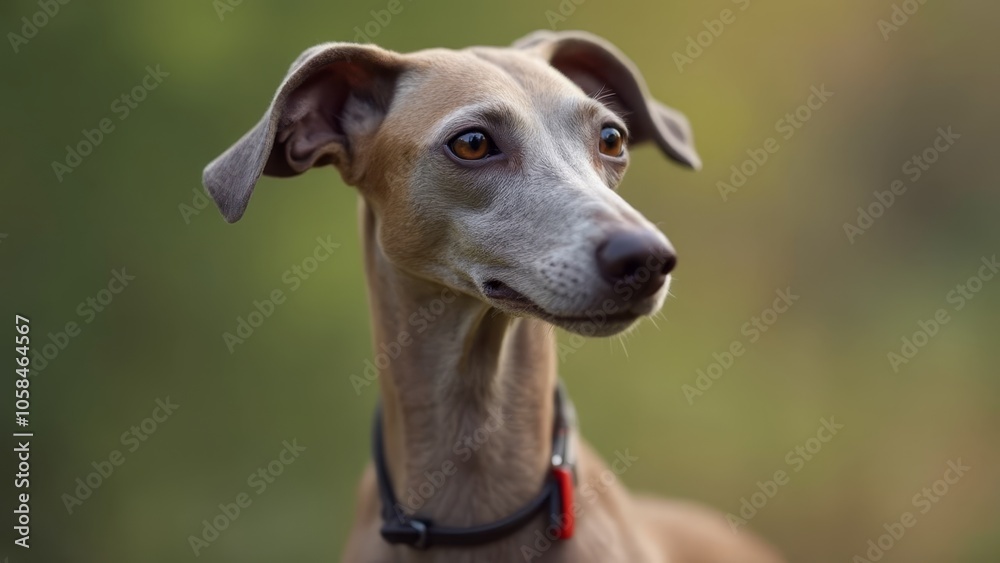 A brown dog with a black collar sitting in the grass A brown dog with a black collar sitting in the grass