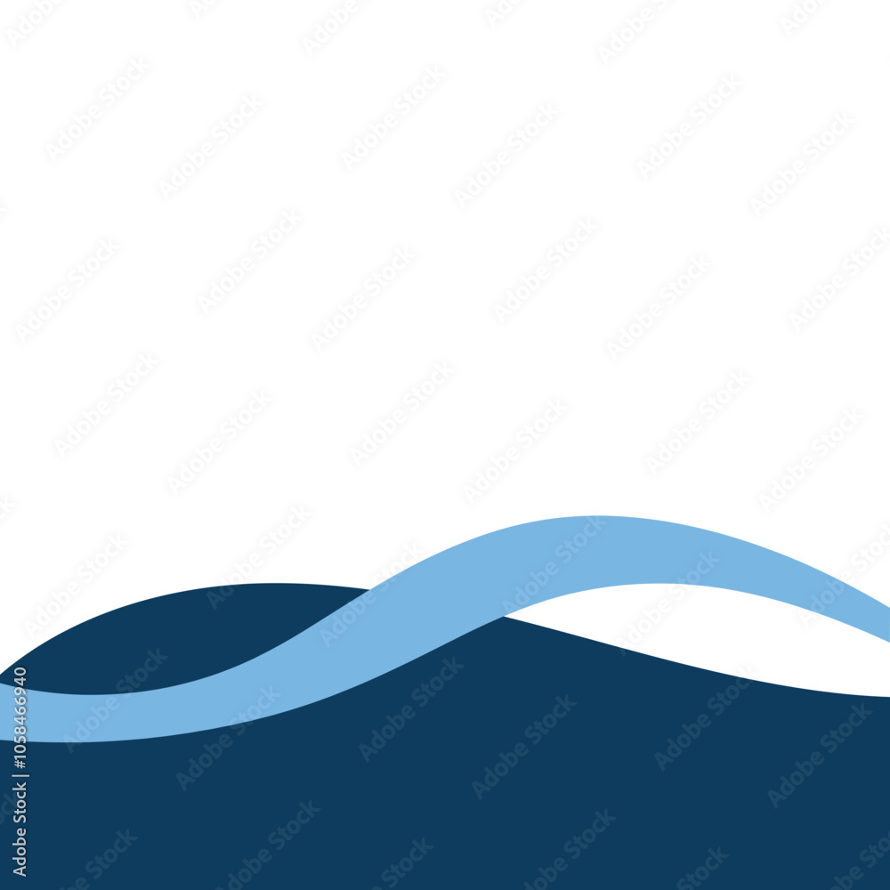 Fototapeta premium imple wave Footer