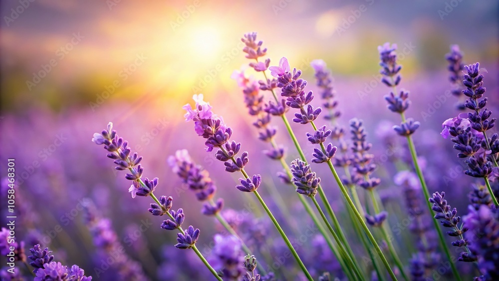 Naklejka premium lavender flower in bloom on isolated background