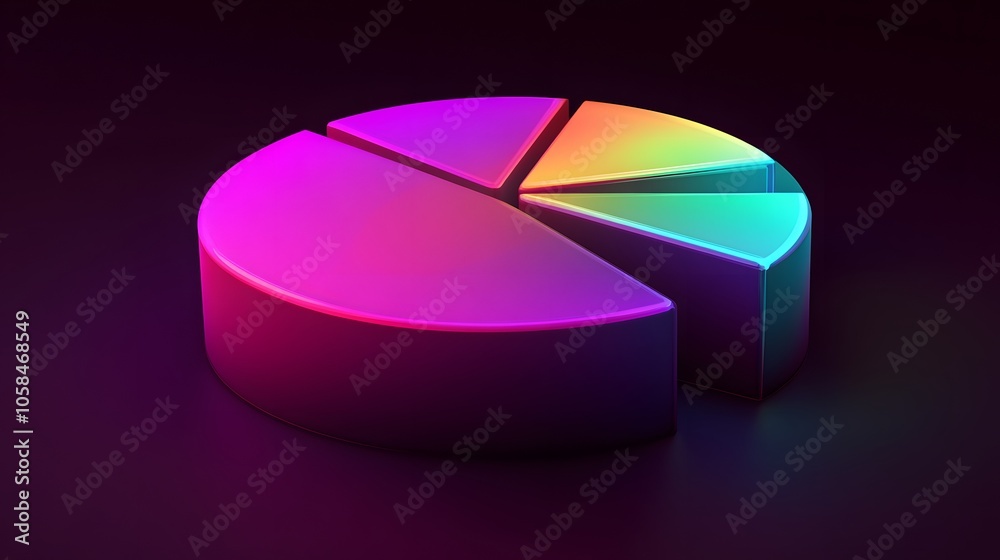 3D vector pie chart infographic template, semicircle form, divided into nine parts, smooth glowing texture, highly vibrant colors ranging from deep purple to neon green, modern and clean design, high
3D vector pie chart infographic template, semicircle form, divided into nine parts, smooth glowing texture, highly vibrant colors ranging from deep purple to neon green, modern and clean design, high
