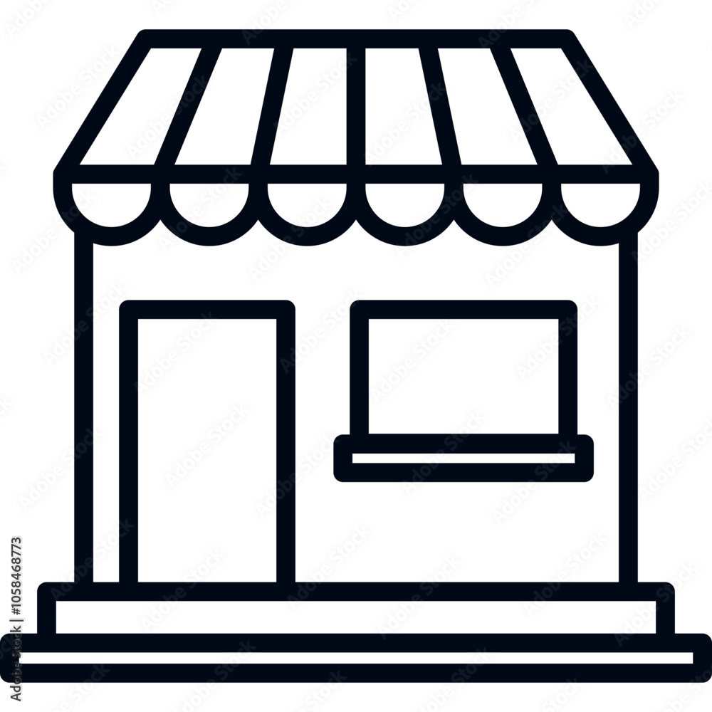 Store Icon Line Store Icon Line