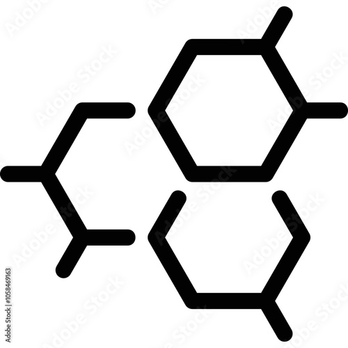 Simple vector icon honeycombs, honey