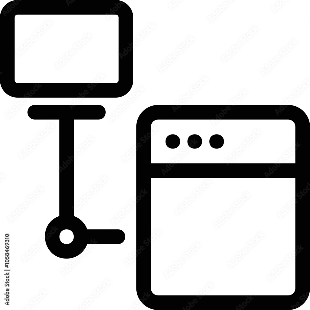 Simple vector icon web server Simple vector icon web server