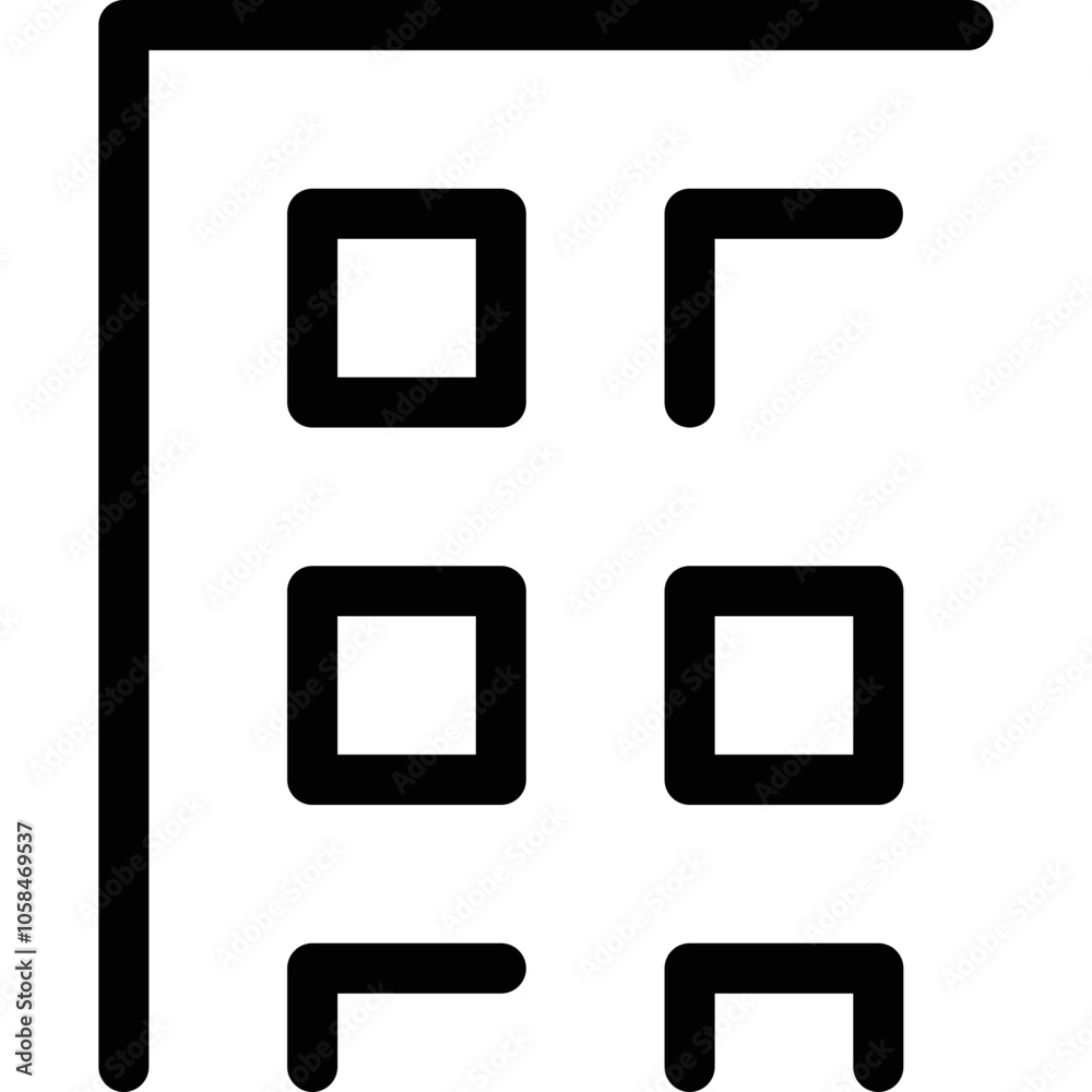 Simple vector icon on a theme multi-storey house Simple vector icon on a theme multi-storey house