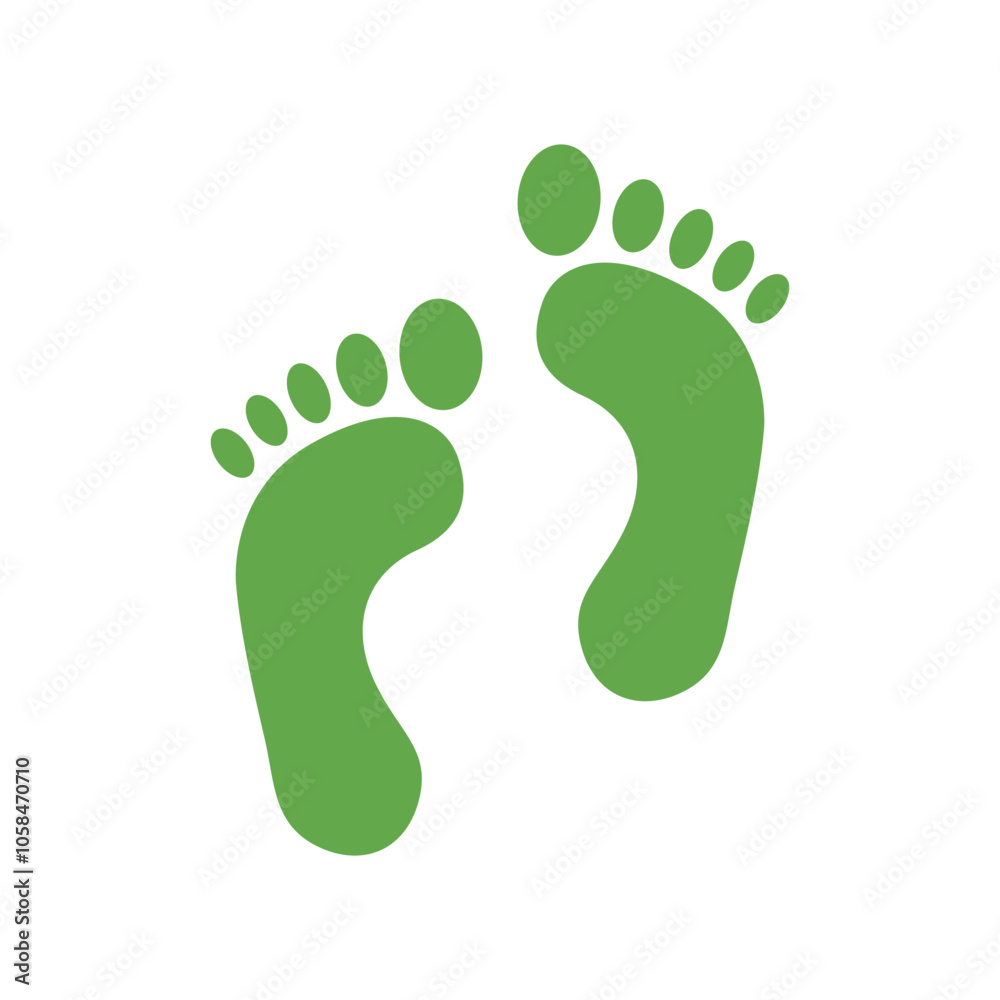 Footprint icon in flat style. Footpath step vector illustration on isolated background. Foot print sign business concept. Footprint icon in flat style. Footpath step vector illustration on isolated background. Foot print sign business concept.