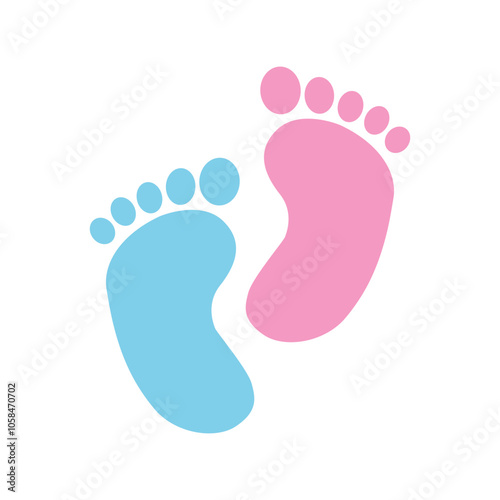 Footprint icon in flat style. Footpath step vector illustration on isolated background. Foot print sign business concept.