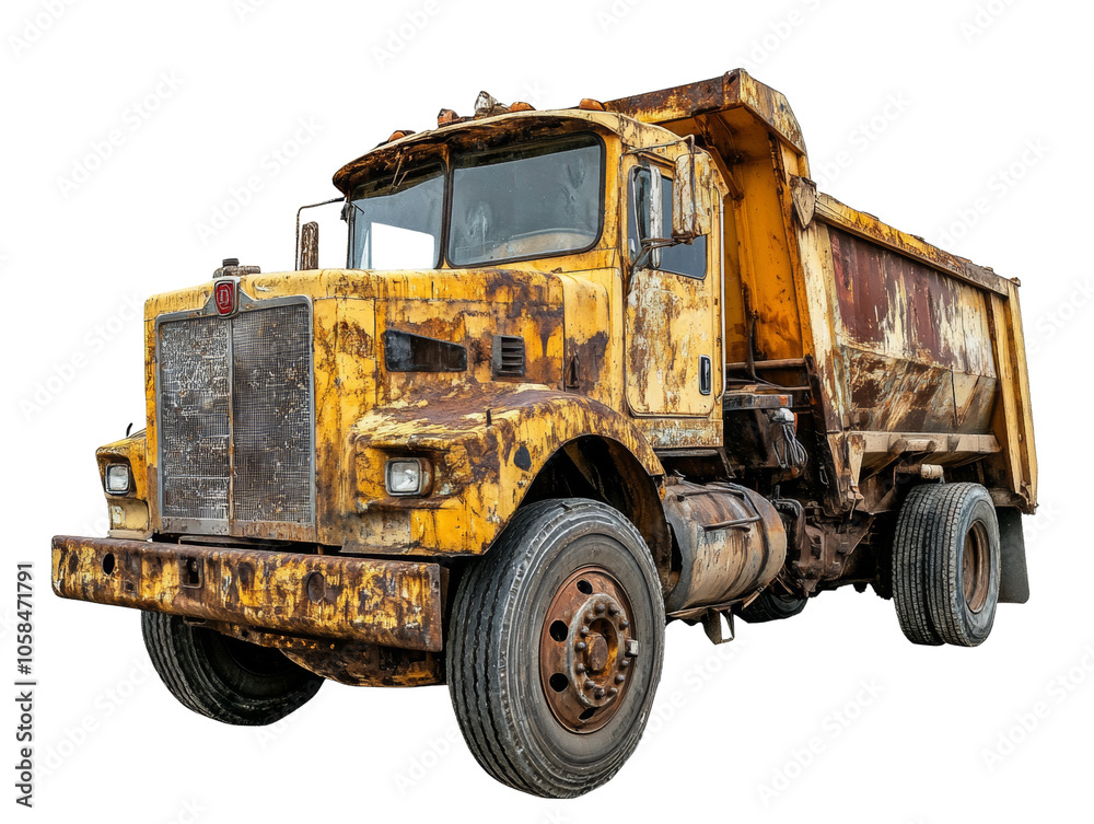 Fototapeta premium Garbage Truck isolated PNG