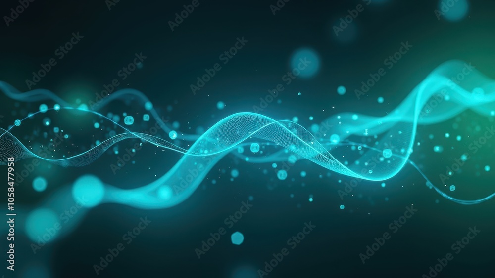 Fototapeta premium Abstract Data Stream with Light Effects