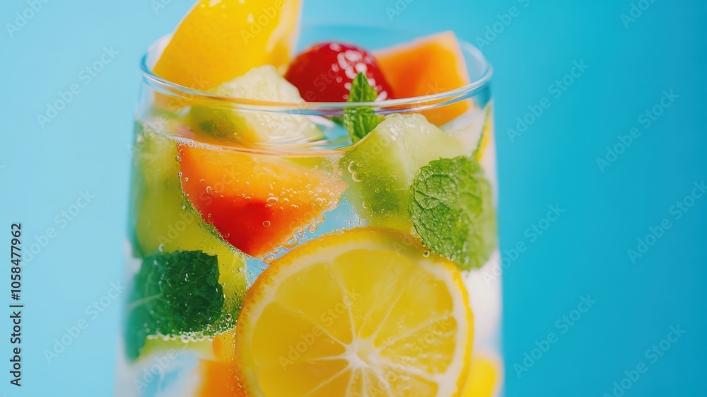 Refreshing citrus-infused water with vibrant fresh fruits for a burst of flavor and hydration. Refreshing citrus-infused water with vibrant fresh fruits for a burst of flavor and hydration.