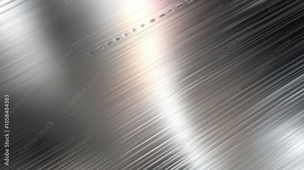 A reflective surface featuring smooth, brushed metal with subtle lines creating a sleek, modern appearance. A reflective surface featuring smooth, brushed metal with subtle lines creating a sleek, modern appearance.