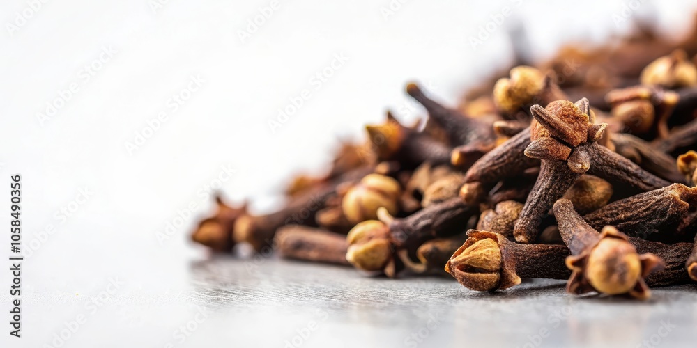 A Close-up View of Aromatic Cloves, Dried and Ready for Use in Cooking or Herbal Remedies A Close-up View of Aromatic Cloves, Dried and Ready for Use in Cooking or Herbal Remedies