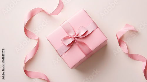 pink gift box on white background. pink gift box with ribbon. pink gift box with bow
