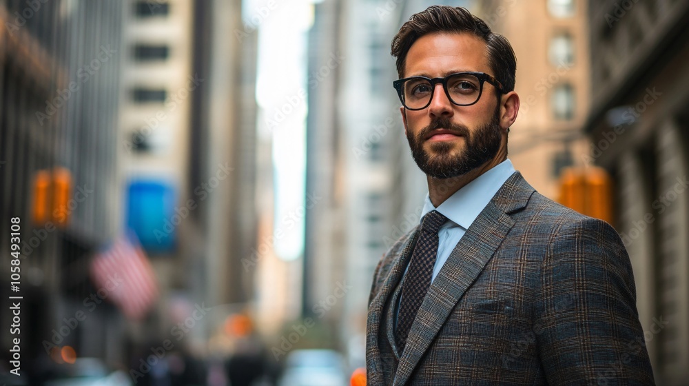 Wall Street, Financial District, Investment, Stock Market, Businessman in Suit and Tie Wall Street, Financial District, Investment, Stock Market, Businessman in Suit and Tie