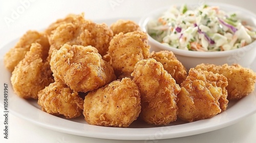 Crispy Fried Nuggets with Fresh Coleslaw