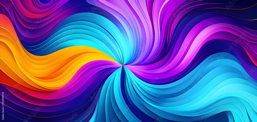 Obraz premium flowing, abstract mandala with shifting geometric patterns and vibrant pastel colors, creating a meditative, rhythmic pulsing effect