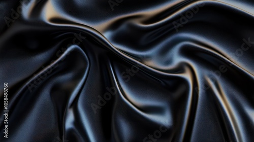 procedural vintage deep black and new metallic carbon pattern fabric background.