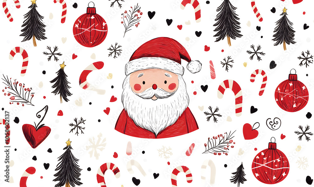 Joyful Christmas and New Year Collection: Santa, Festive Animals, Whimsical Decorations, Cozy Holiday Scenes, and Playful Winter Elements on White Background Joyful Christmas and New Year Collection: Santa, Festive Animals, Whimsical Decorations, Cozy Holiday Scenes, and Playful Winter Elements on White Background