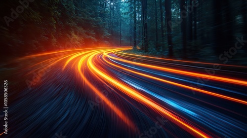 Fast-moving abstract lines symbolizing leadership and high-tech product success