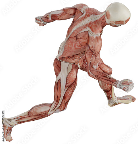 male muscle body exercise person with transparent background