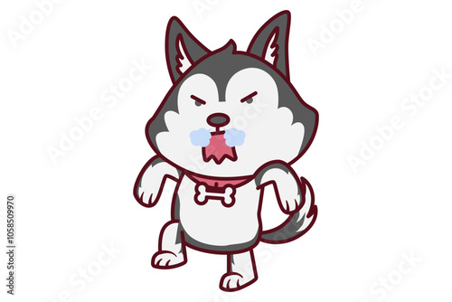 Cute Angry Dog Illustration