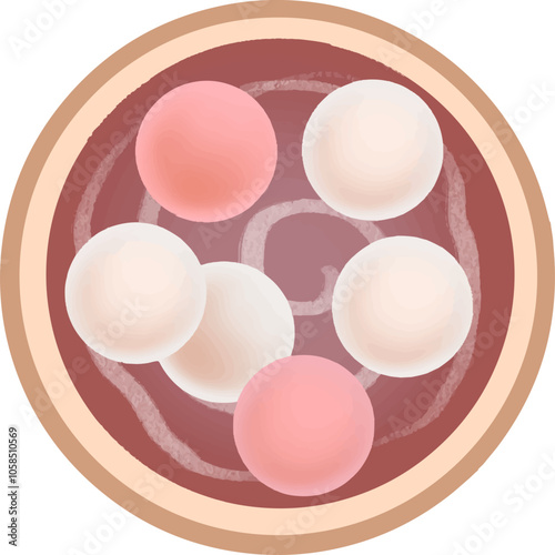 Winter Solstice Lantern Festival Tangyuan Illustration