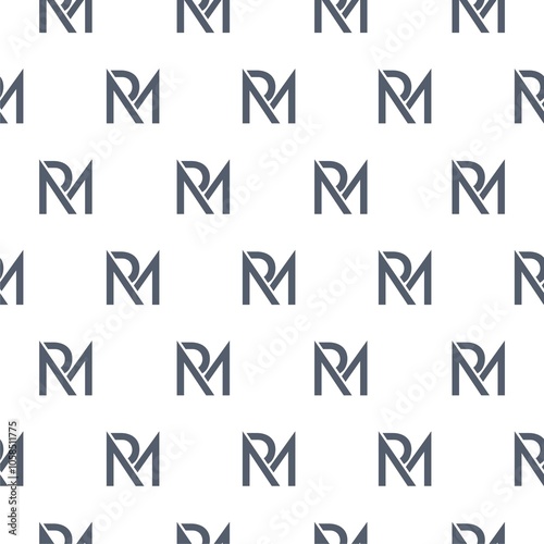 Free Download RM letter logo pattern seamless isolated on white background - GFXLoad