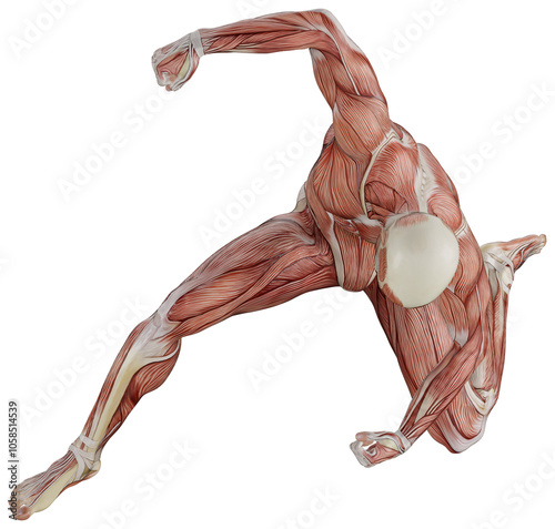 male muscle body exercise person with transparent background