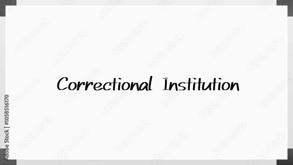 Correctional Institution のホワイトボード風イラスト Correctional Institution のホワイトボード風イラスト