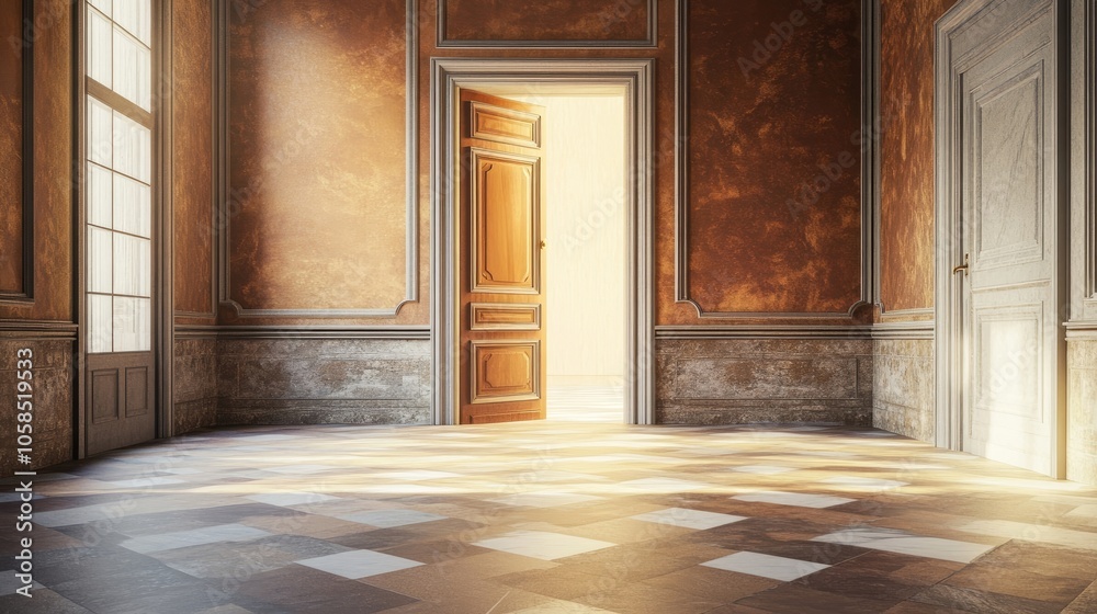 An open door symbolizes a new opportunity, inviting possibilities and fresh beginnings, with ample space for interpretation and creativity in this captivating image. An open door symbolizes a new opportunity, inviting possibilities and fresh beginnings, with ample space for interpretation and creativity in this captivating image.