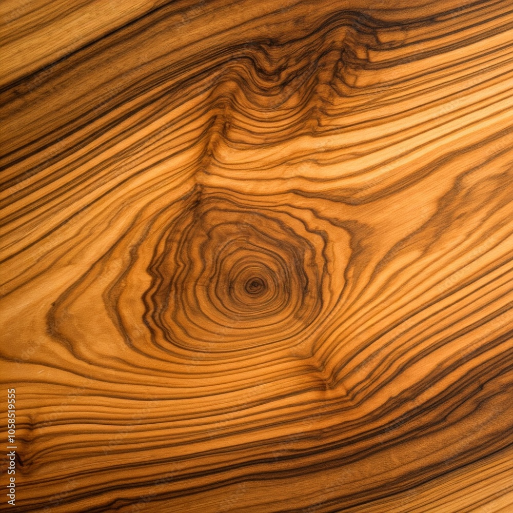 Fototapeta premium Rich mahogany wood texture with swirling grain patterns. Warm cinnamon brown stained background for luxury design concepts