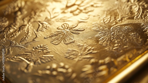 59.Close-up of pure 999 gold bars, each marked with detailed engravings, reflecting light in a golden environment. The scene emphasizes the growth in precious metal prices and rising investment