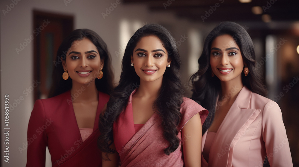 Indian independent and confident women standing together Indian independent and confident women standing together